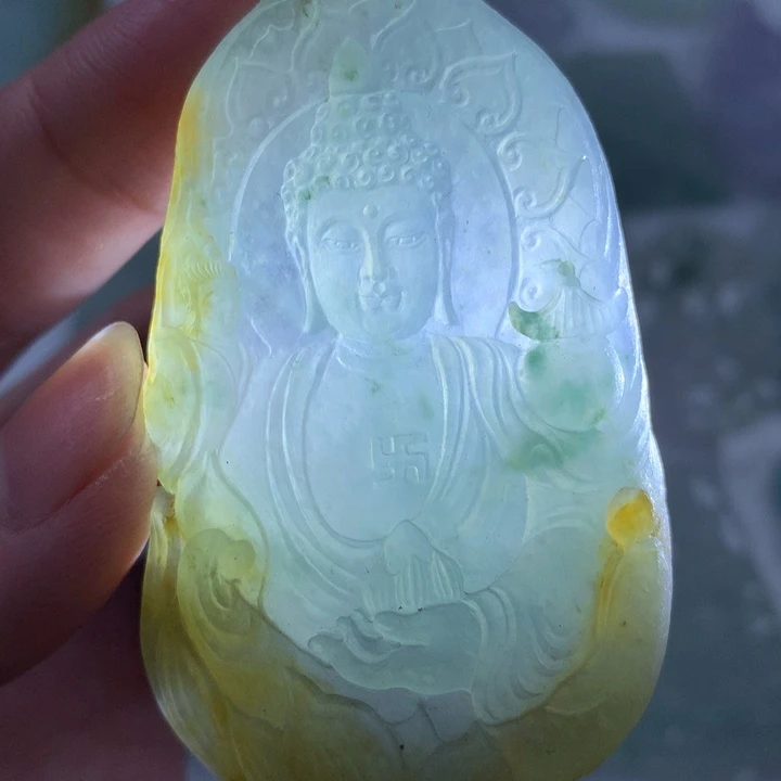 定制翡翠未镶嵌佛观天下