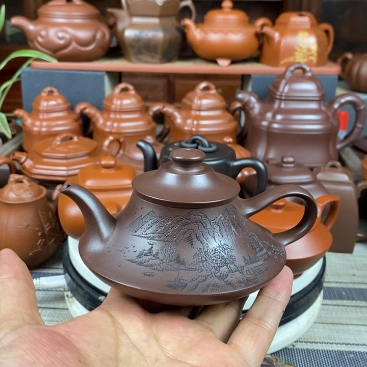茶壶紫砂云炉180-260cc原矿老紫泥特价