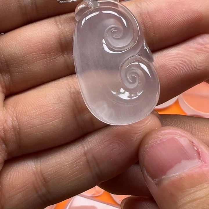 石英质玉银S925镶嵌颈饰