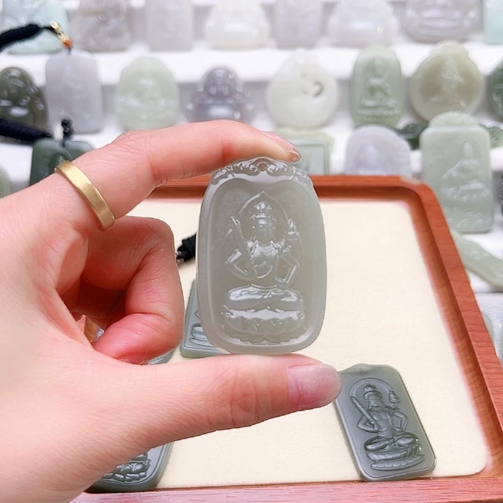 念***兮和田玉未镶嵌颈饰