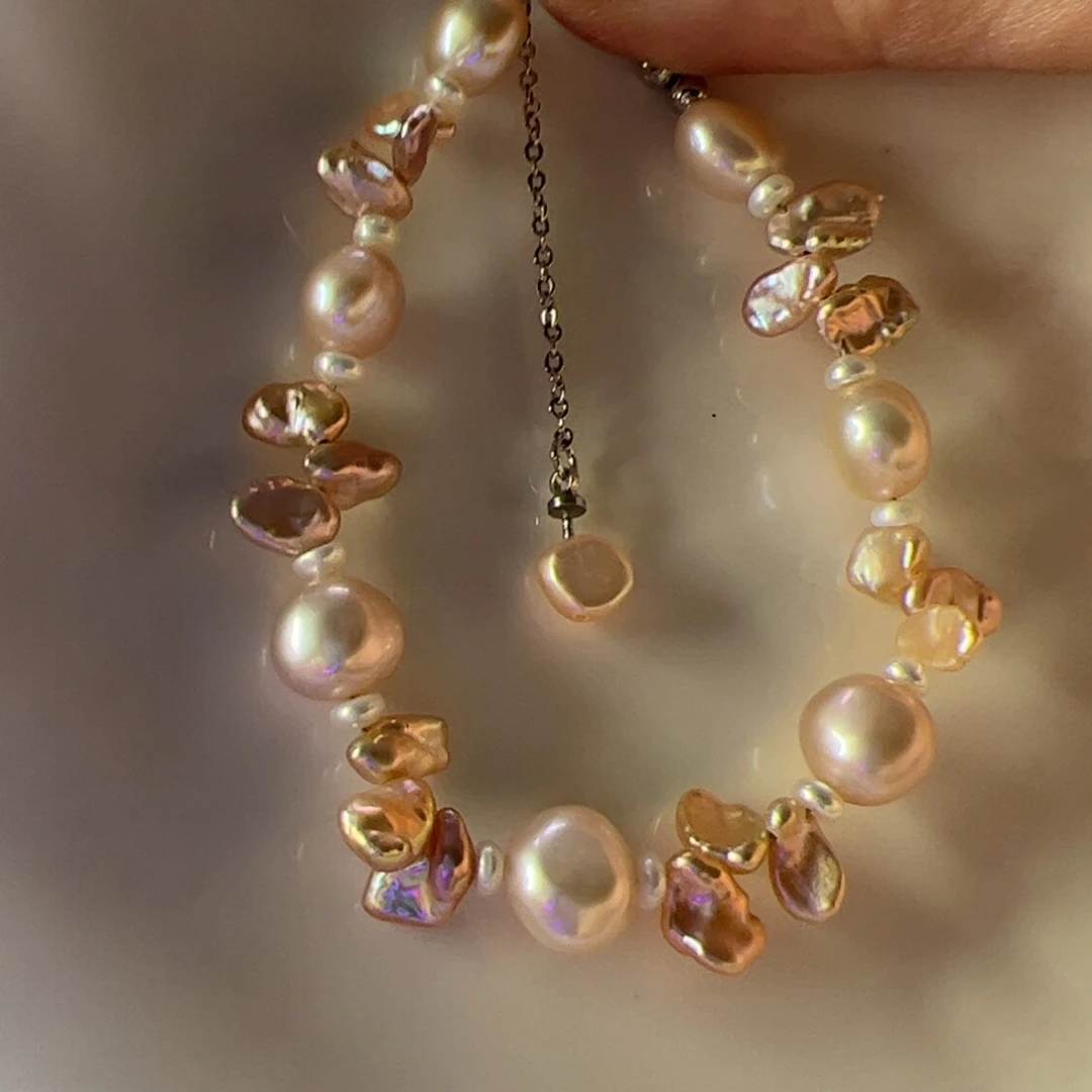 手绳淡水珍珠合金