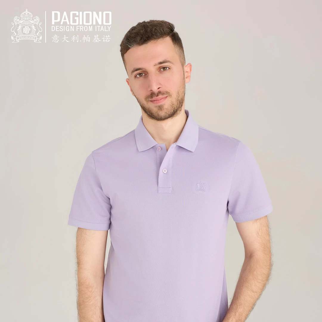 【亲爽珠地】帕基诺2025夏季新款纯棉刺绣短袖polo衫 160271