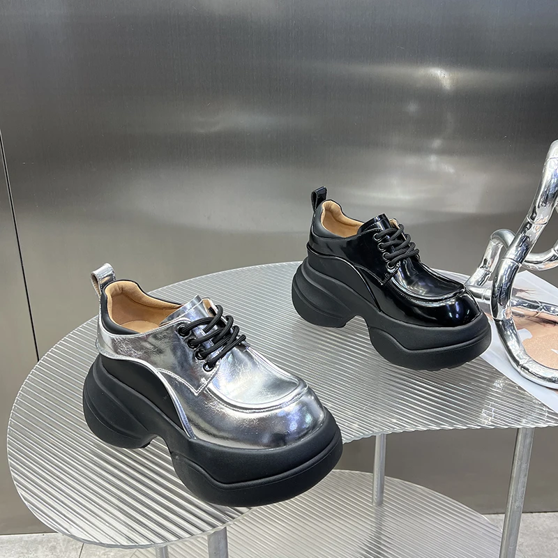 厚底女2025冬季新款百搭增高小个子圆头一脚蹬低帮单鞋G9688-20