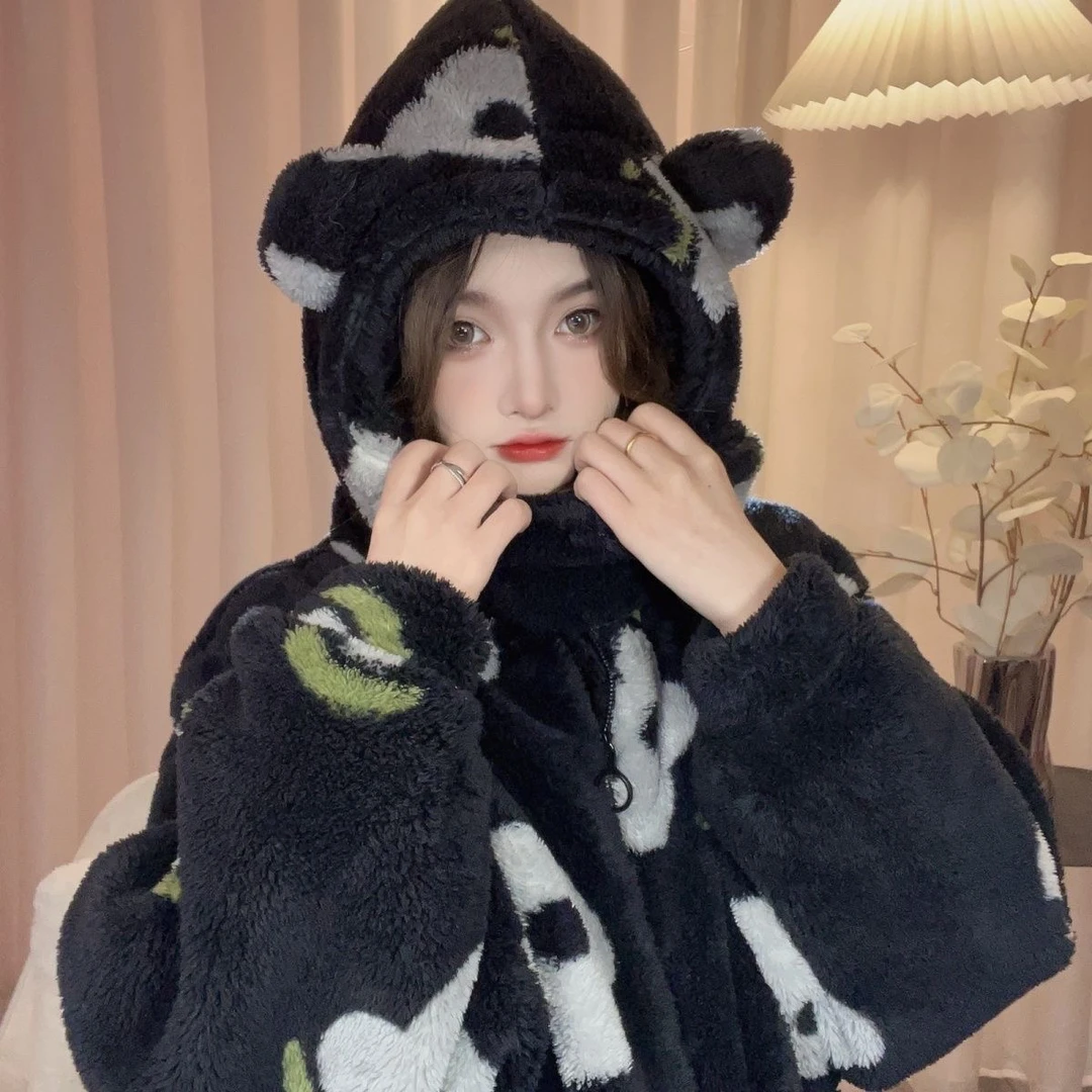 2024款加绒加厚泡泡绒睡衣情侣装韩版冬季连帽爆款睡衣外穿