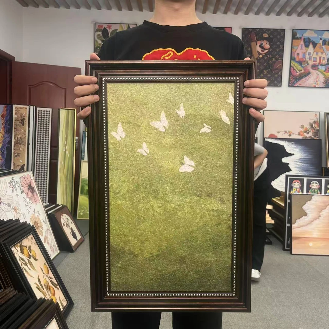 现代北欧绿色飞燕法式复古客厅背景墙装饰画146