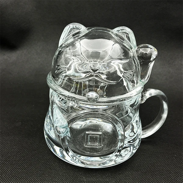 招财猫办公水杯耐热泡茶杯可爱猫咪牛奶杯