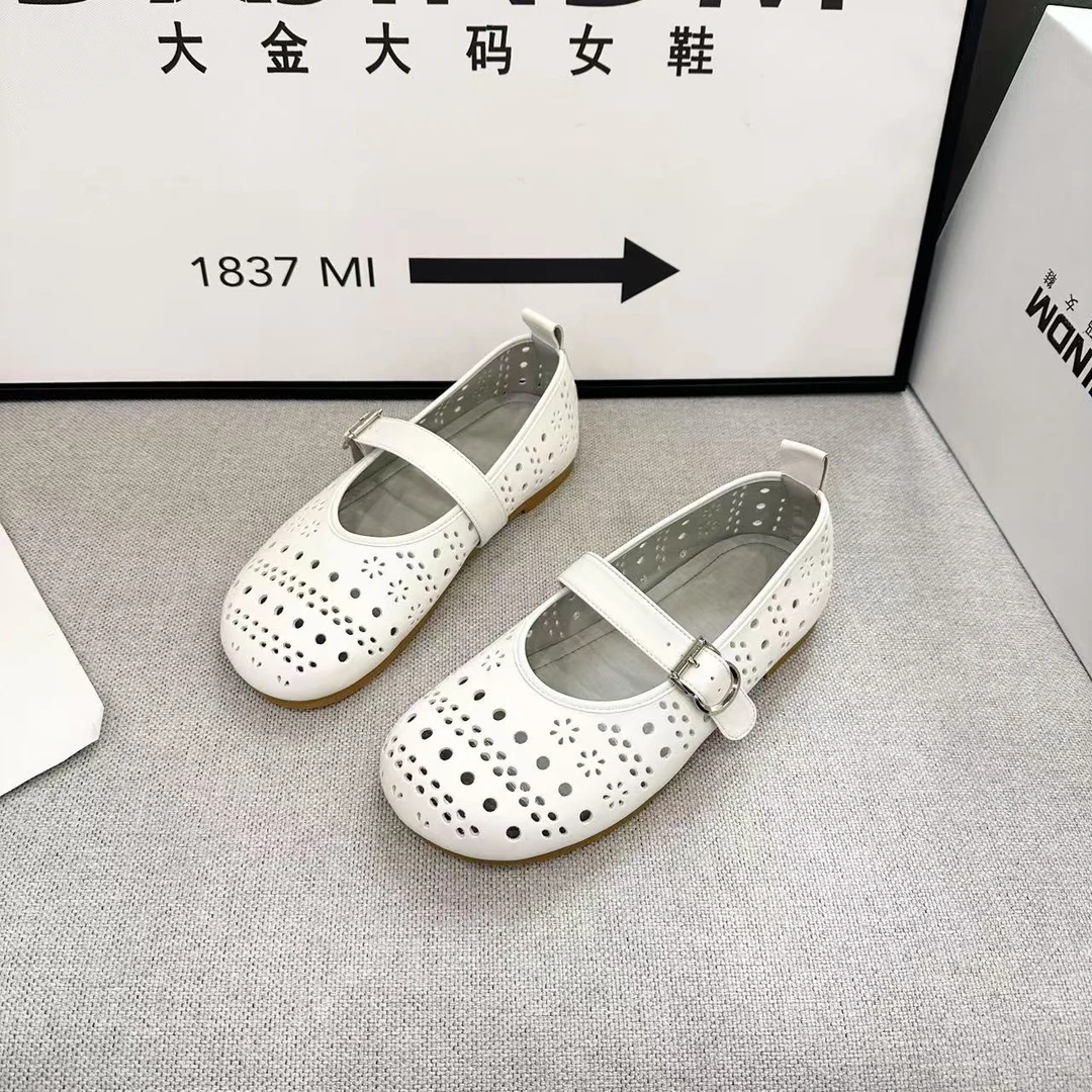 大金大码女鞋40-43新款镂空透气玛丽珍