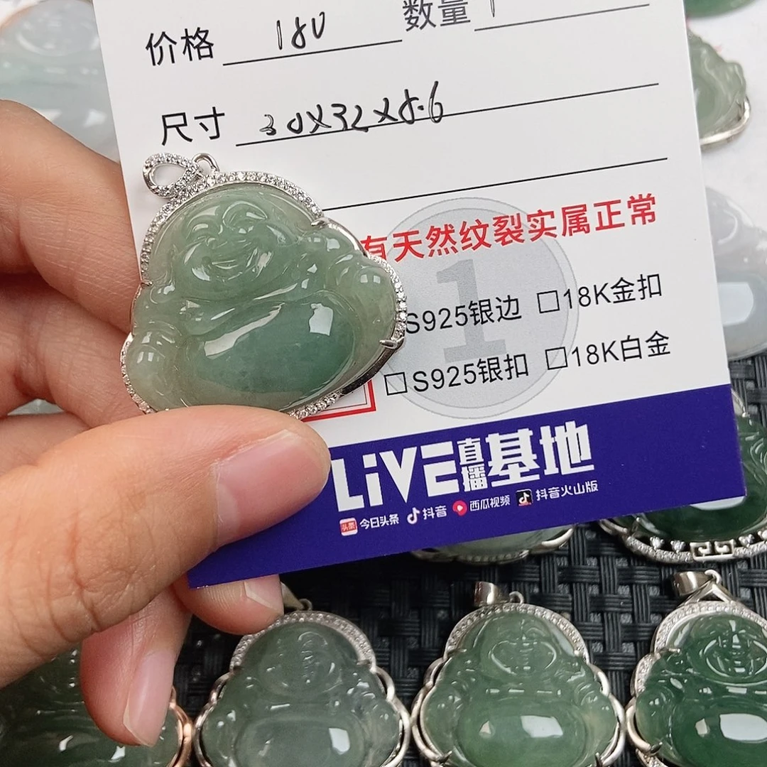 翡翠银S925镶嵌颈饰