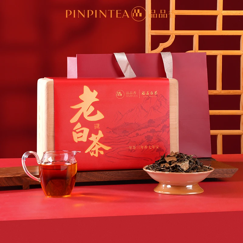 【公益专属】品品香福鼎白茶高档木箱装老白茶6年陈寿眉礼盒装