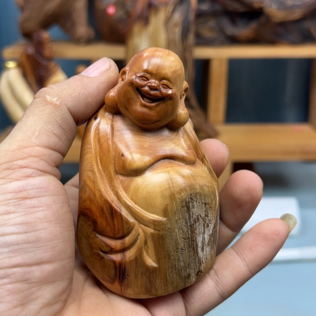 周***木崖柏木摆件手把件