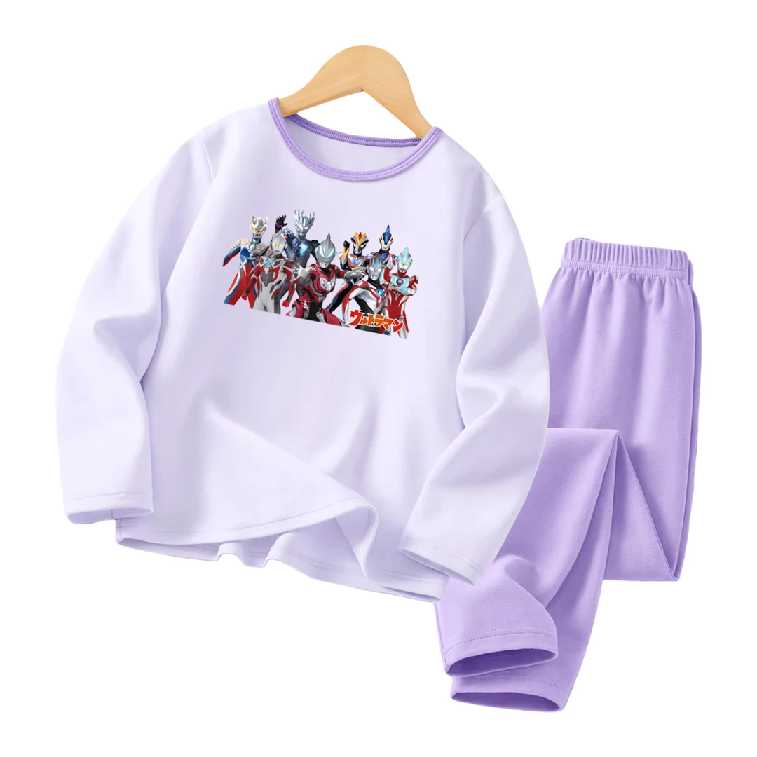 奥特曼儿童家居服套装春秋新款纯棉打底套装男女童秋衣秋裤两件套