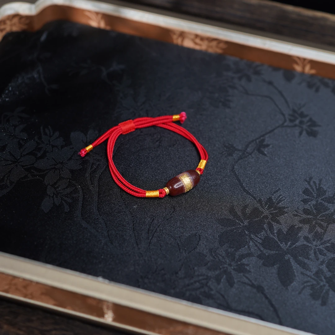 【佩洁】玛瑙*手绳*18k金镶嵌