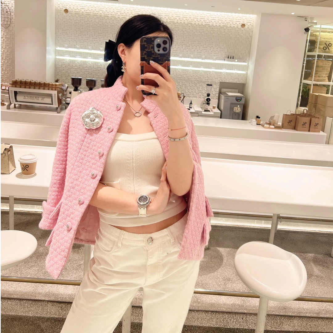 【LL】【LJ】香家新款樱花粉夹克外套