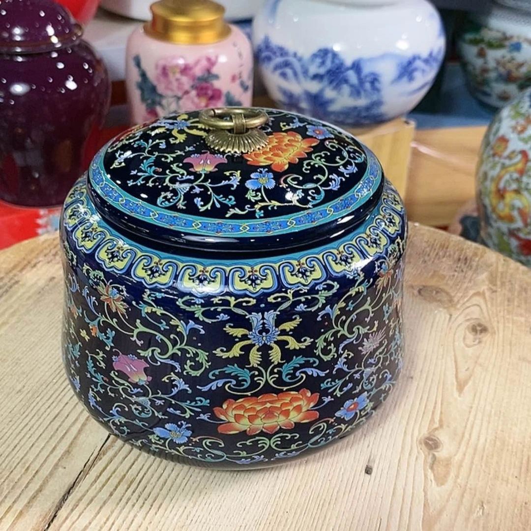 【闪购商品】瓷片陶瓷茶叶罐密封罐