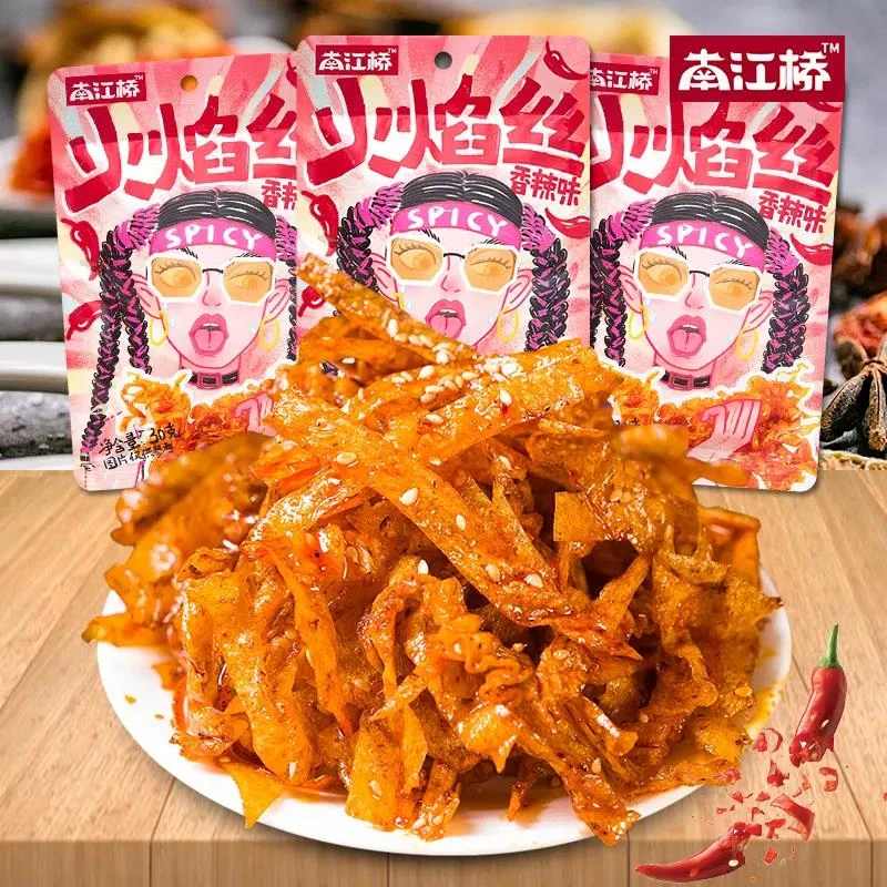 南江桥魔芋火焰丝麻辣豆皮经典香辣劲道解馋零食香辣小吃辣条