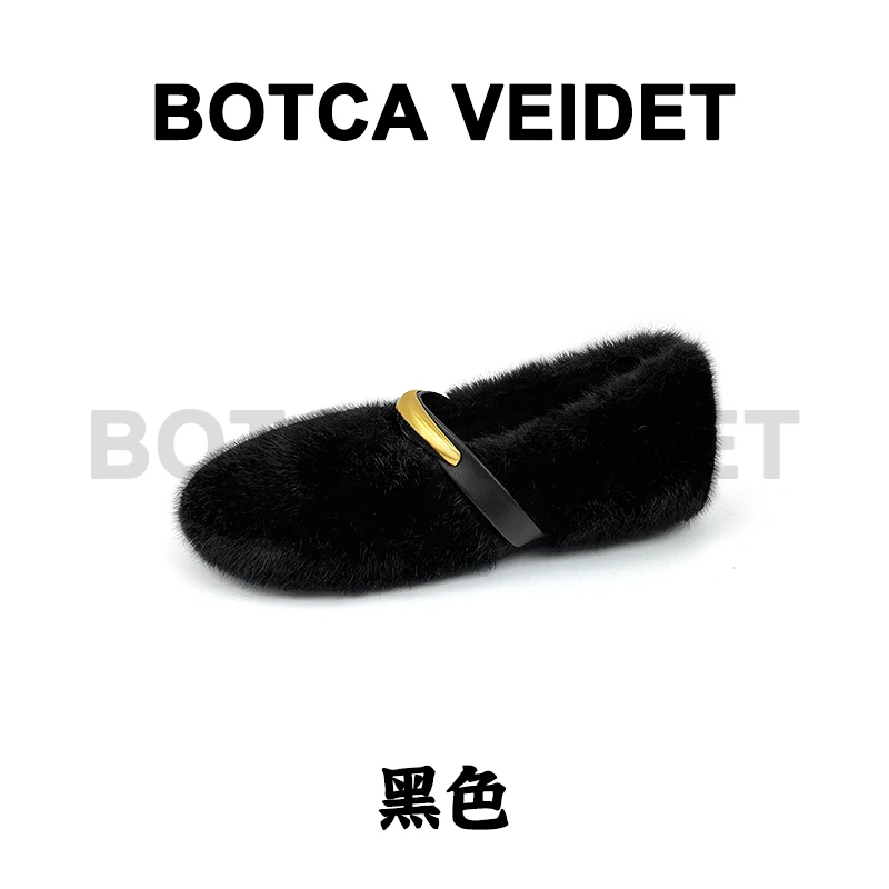 【赛班系列】安先生SHOES2025冬季新款时尚玛丽珍毛毛单鞋-HM3037