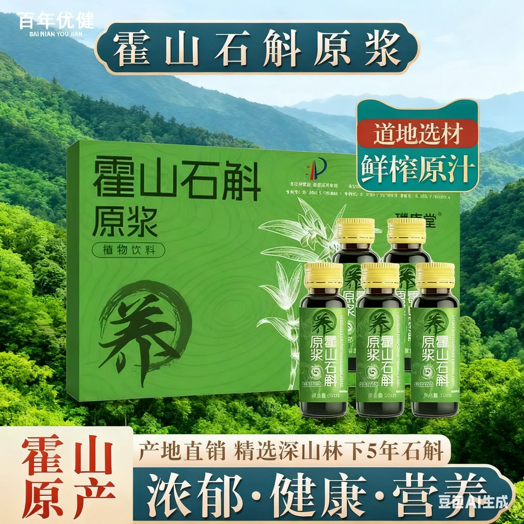 石斛原浆鲜榨胶多无渣仿野生种植天然正宗铁皮石斛