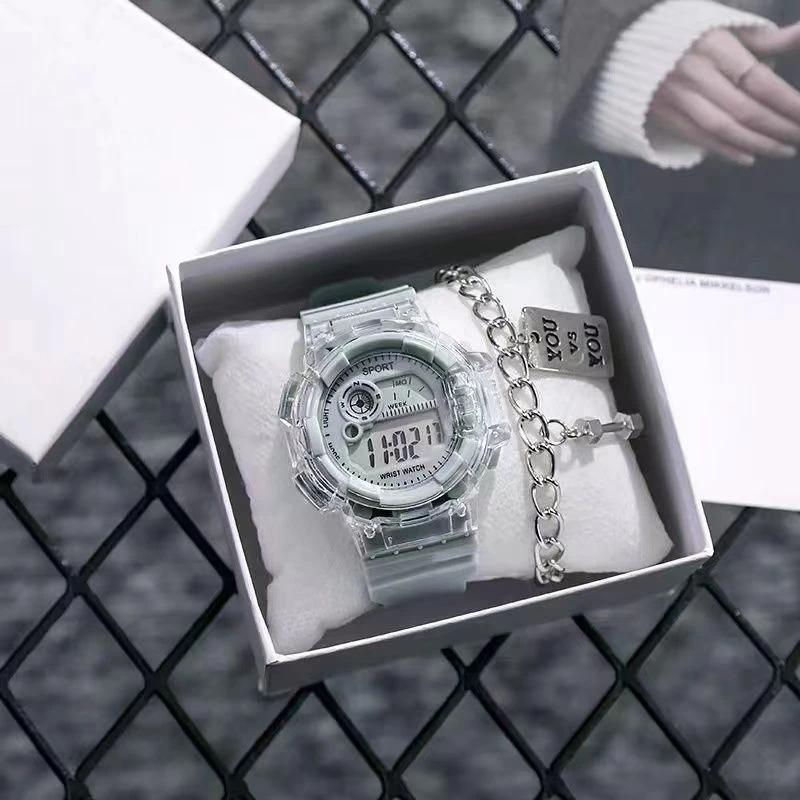 独角兽手表男ins高颜值中小学生儿童多功能夜光防水电子表男帅气