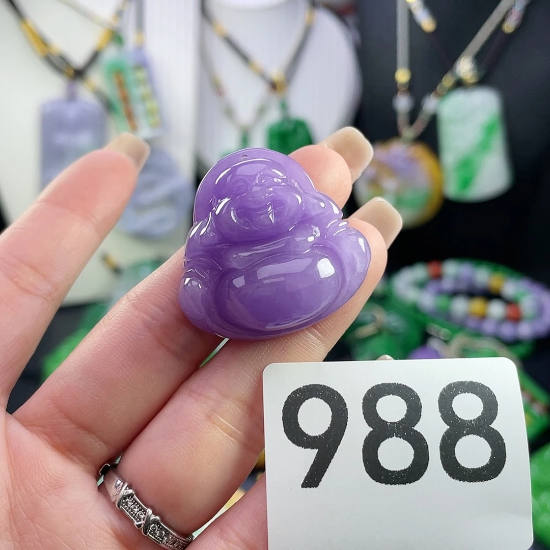 翡翠未镶嵌吊坠(赠链)