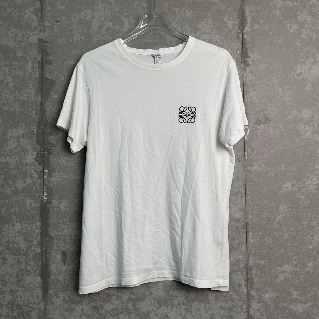 未使用 LOEWE/罗意威 M*1/Loewe罗意威白色刺绣logo短袖/16785/JP
