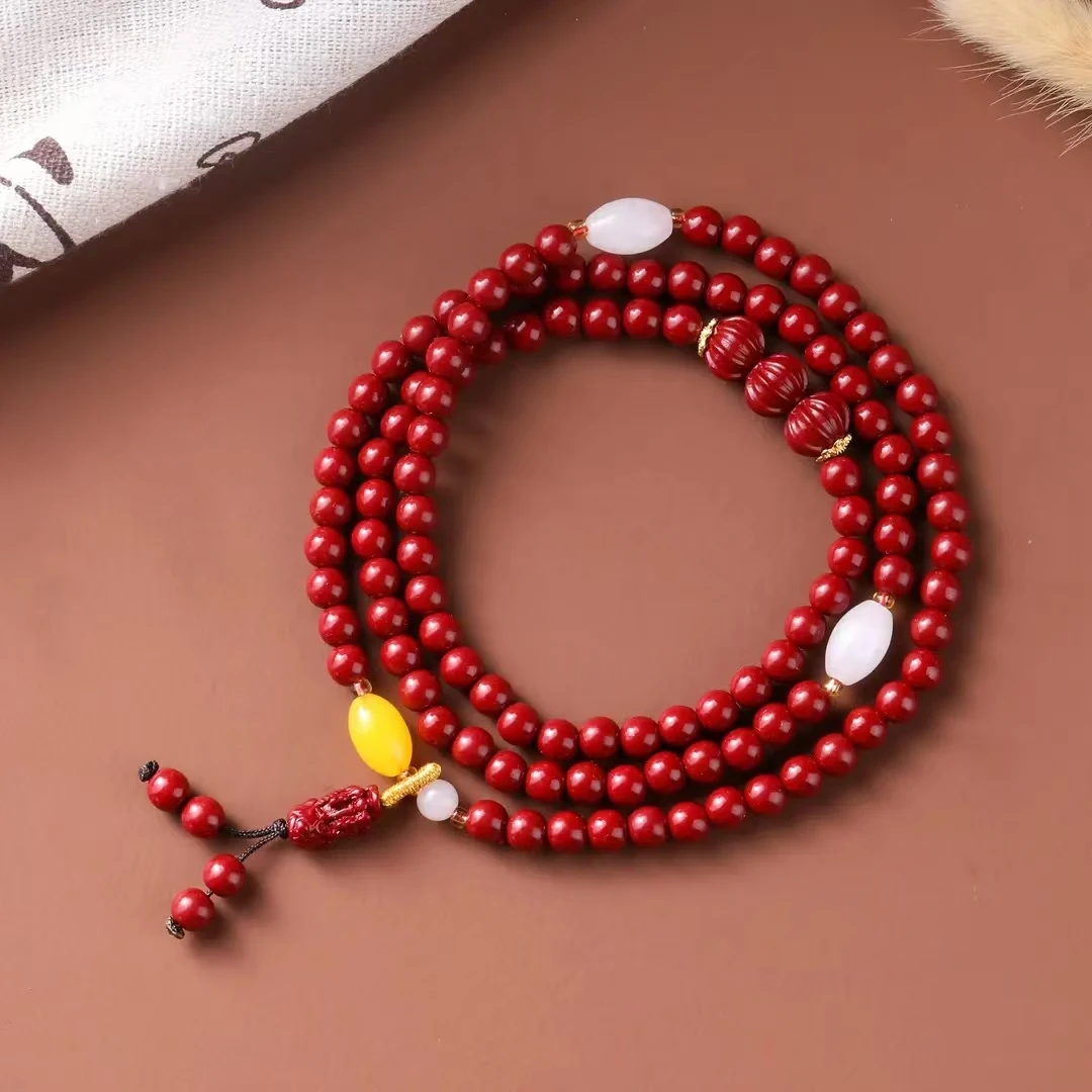 含辰砂工艺品A《主播专属》108颗多圈貔貅手串