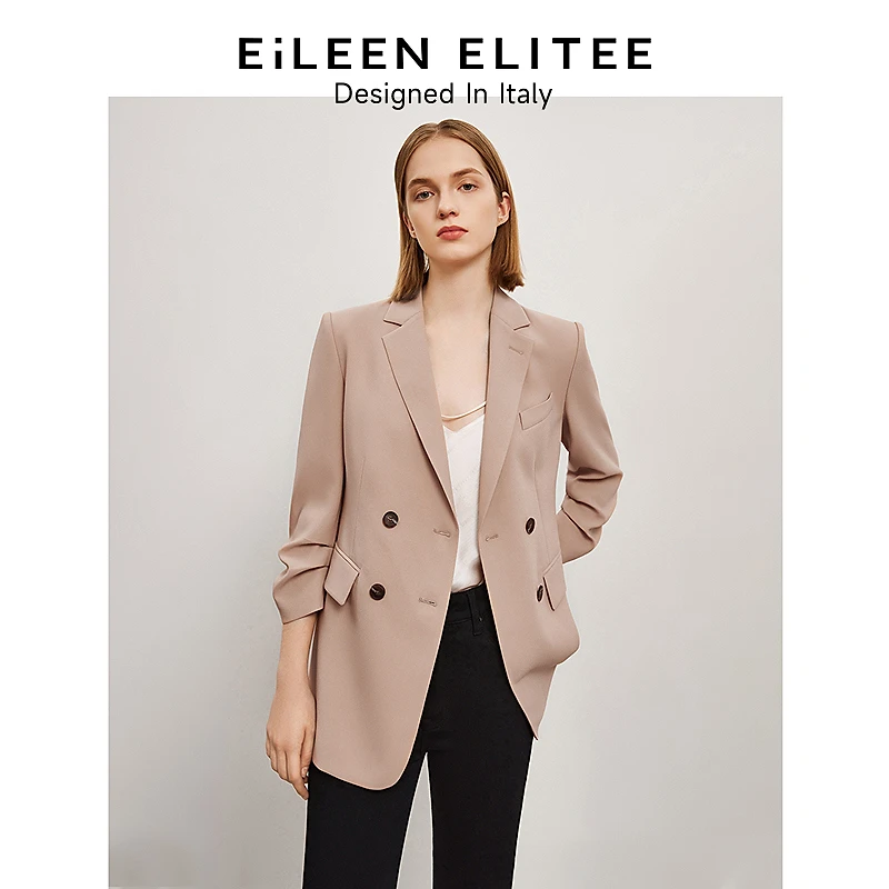 朗姿欧洲EiLEEN ELITEE醋酸高级感静奢职业西服女西装外套欧若风