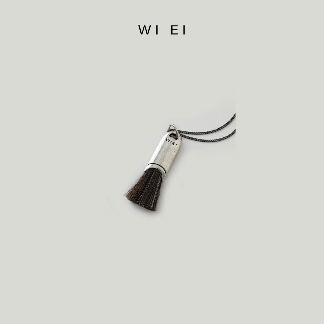 《WI EI》LEMA*RE风 brush流苏项链高級感毛衣链吊坠 9G001