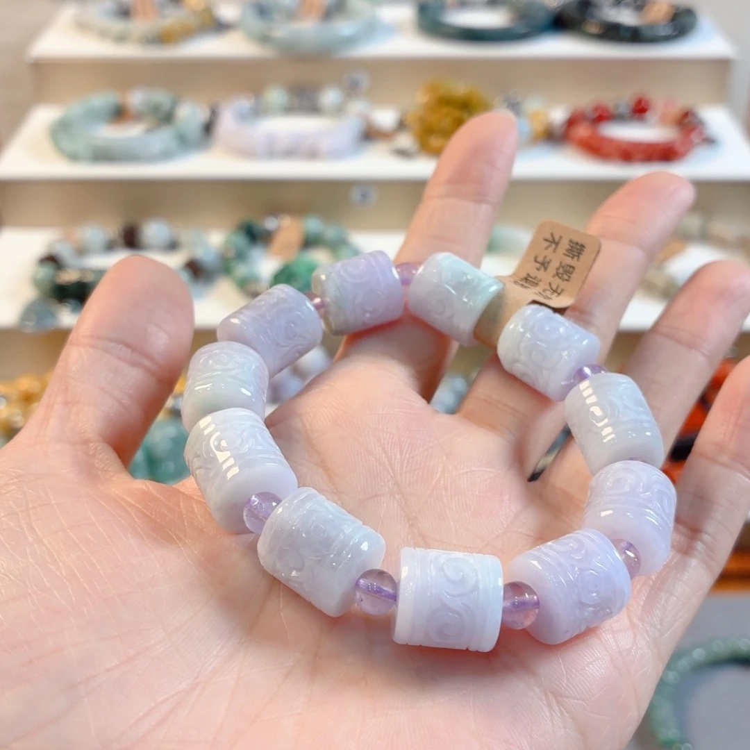 萌***尔未镶嵌手链翡翠手串
