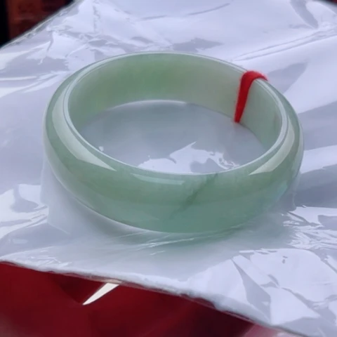 翡翠手镯未镶嵌61.5无大纹裂48小时鉴赏微棉筋
