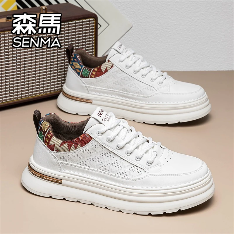 森马男鞋冬季透气潮流时尚百搭男士休闲板鞋运动厚底增高小白潮鞋