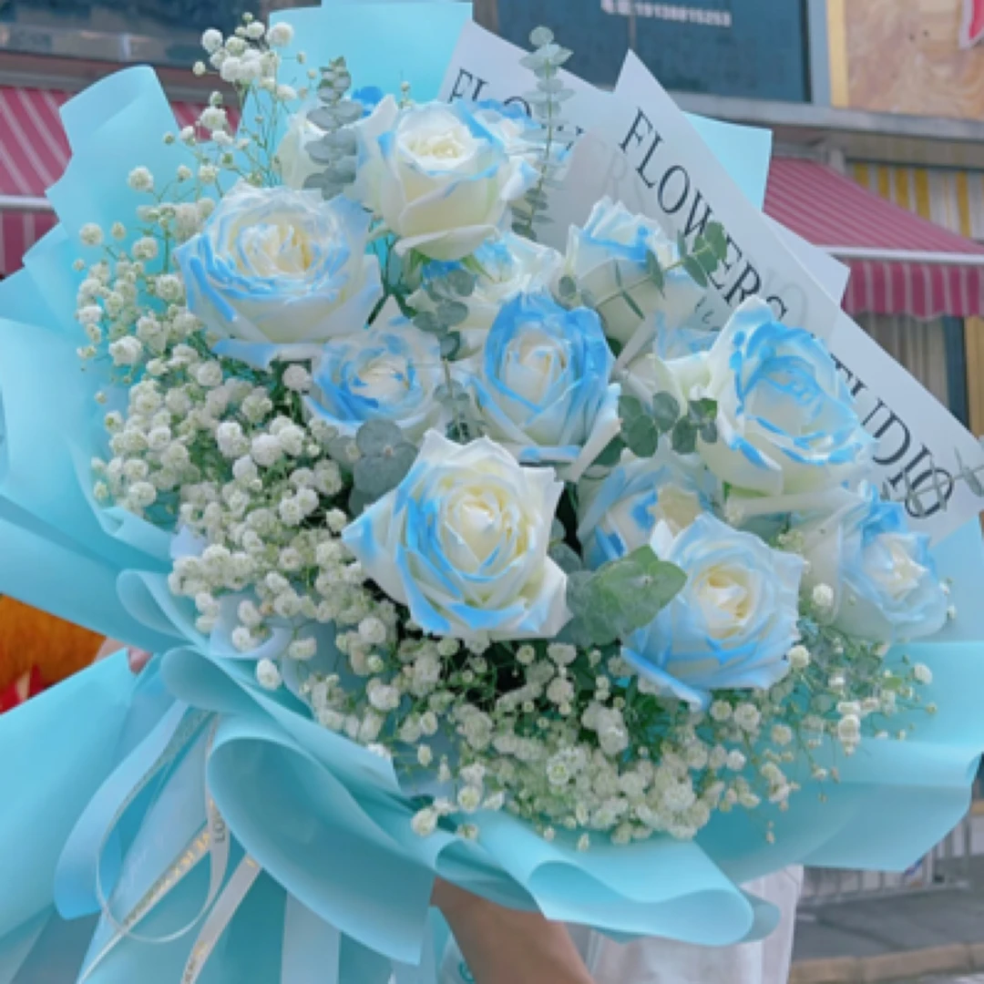 11支碎冰蓝玫瑰