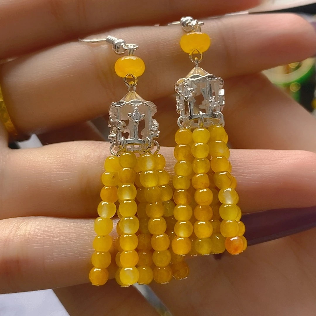 翡翠合金耳饰翡翠