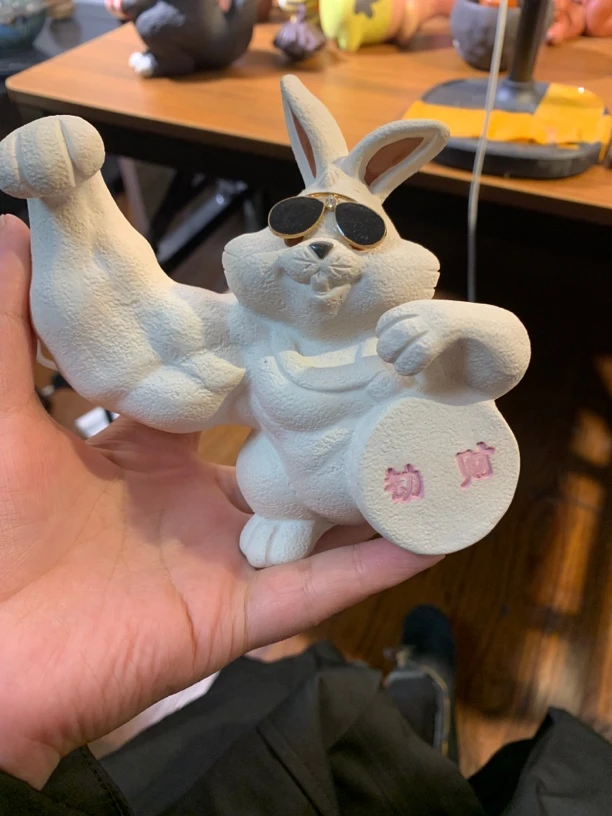 兔子茶宠全手工摆件