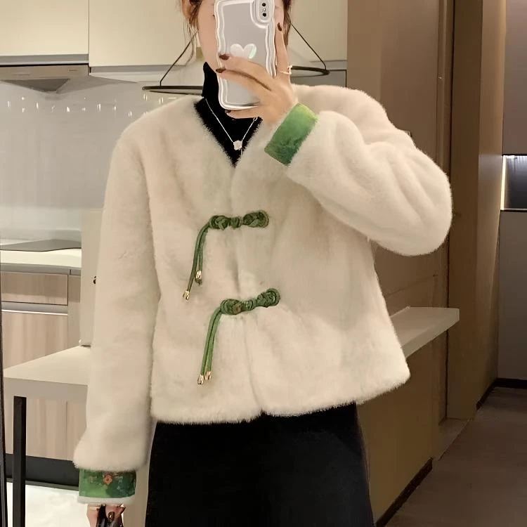 【8801#..国风】时装周时尚女装毛毛外套