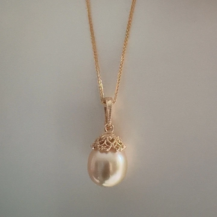 海水珍珠颈饰银S925镶嵌