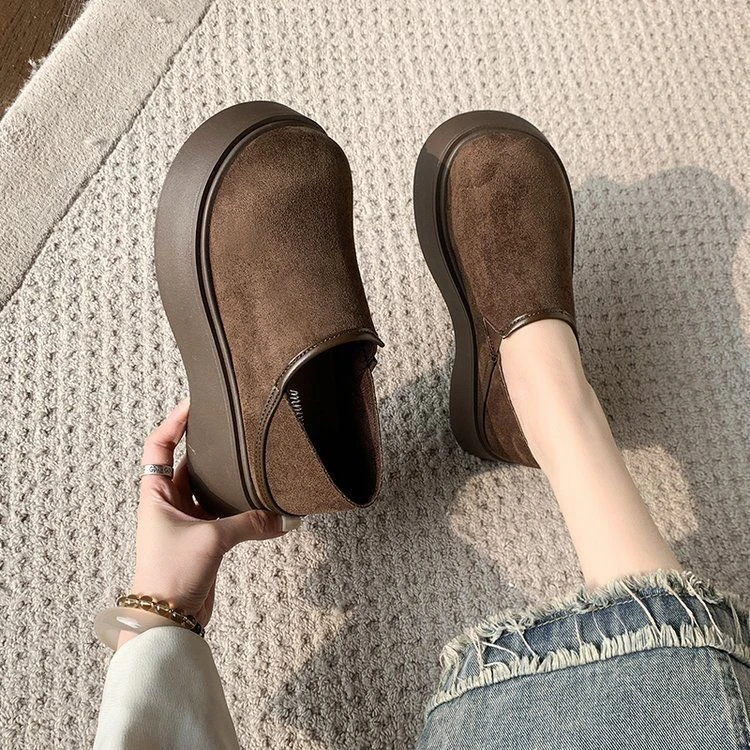 2025底勃肯厚底新款春季复古勃肯增高一脚蹬两穿懒人单鞋防滑百搭