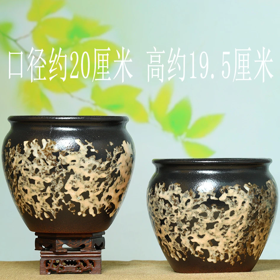 特价多肉花盆老桩法师绿植兰花粗陶简约家用绿植陶瓷有孔透气大号