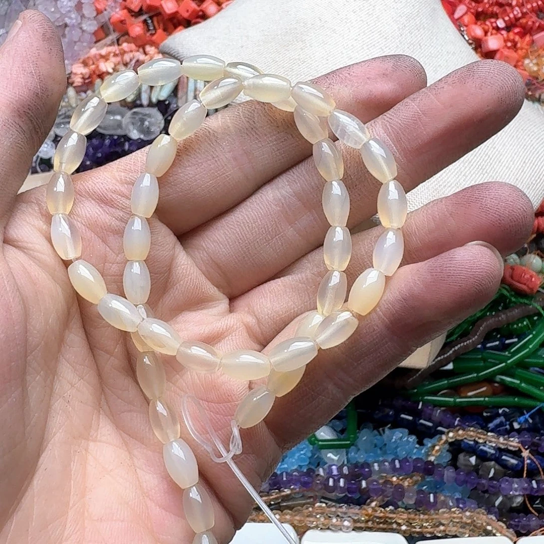 玛瑙/玉髓未镶嵌珠宝半成品一条5x8m玛瑙