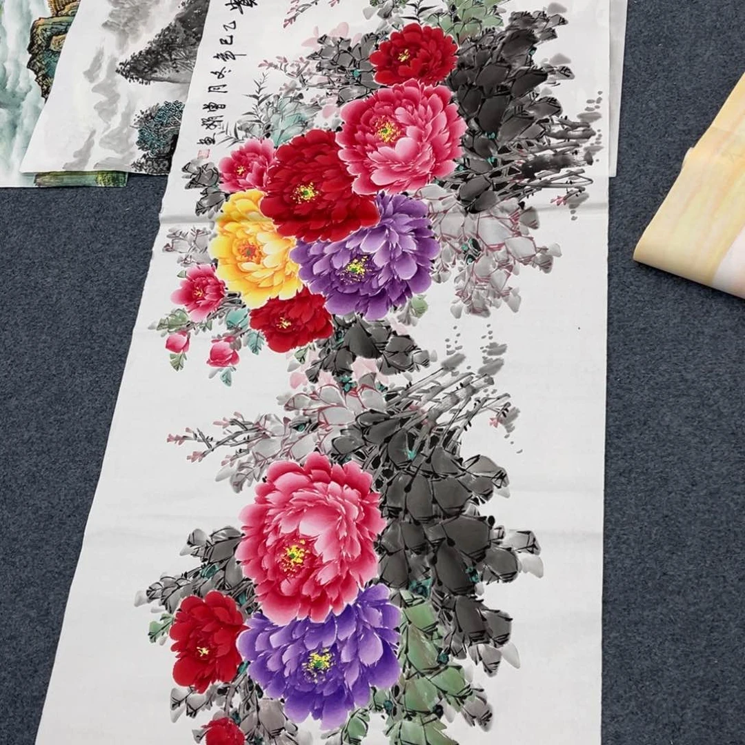 国画宣纸手绘，手工作品