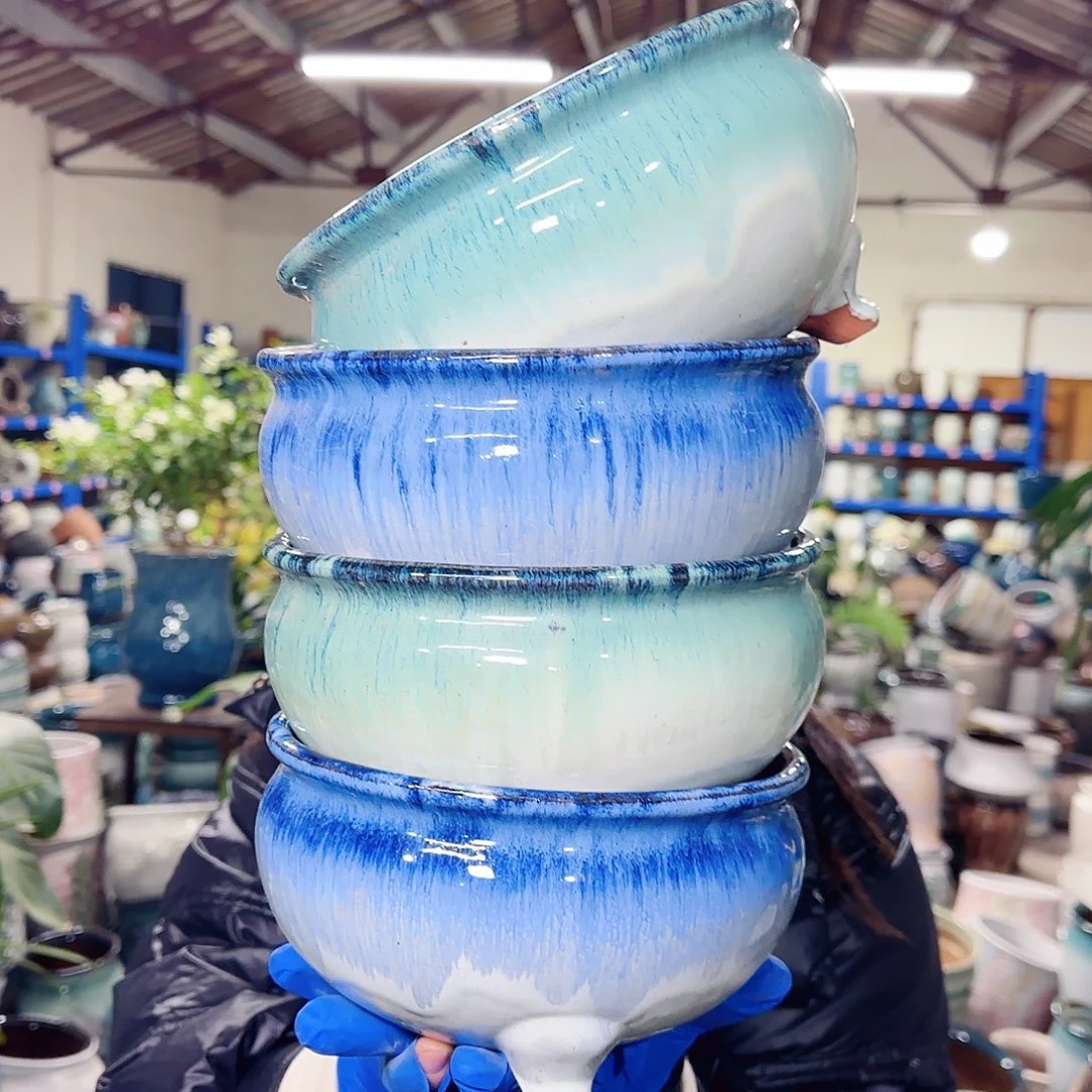 花盆紫砂高11口19.5 微瑕