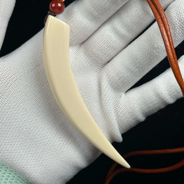 L3864天然猛犸牙 牙尖95.5mm支持鉴定 假一罚四