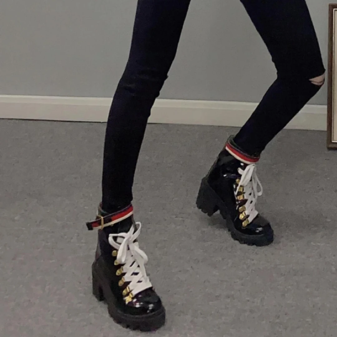 99新 GUCCI/古驰 Gucci靴子/38码/xspa2045