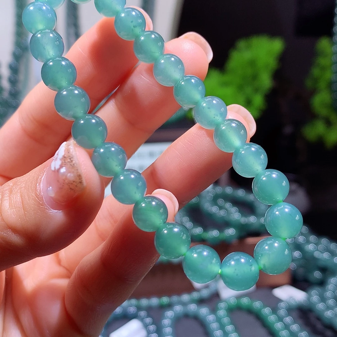 翡翠未镶嵌手链天然a货翡翠手串8mm