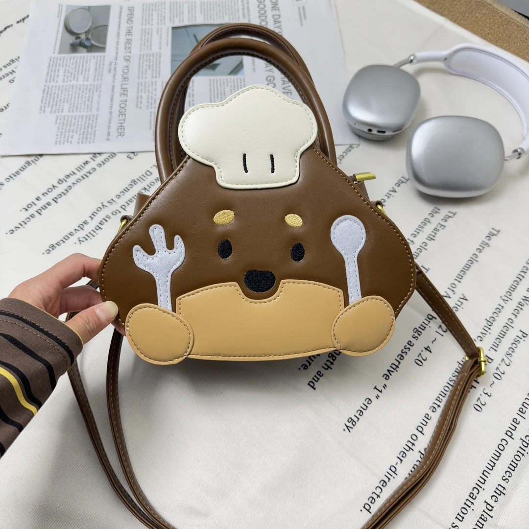 【甜心】新款！厨师狗可爱百搭设计感手提斜挎包包
