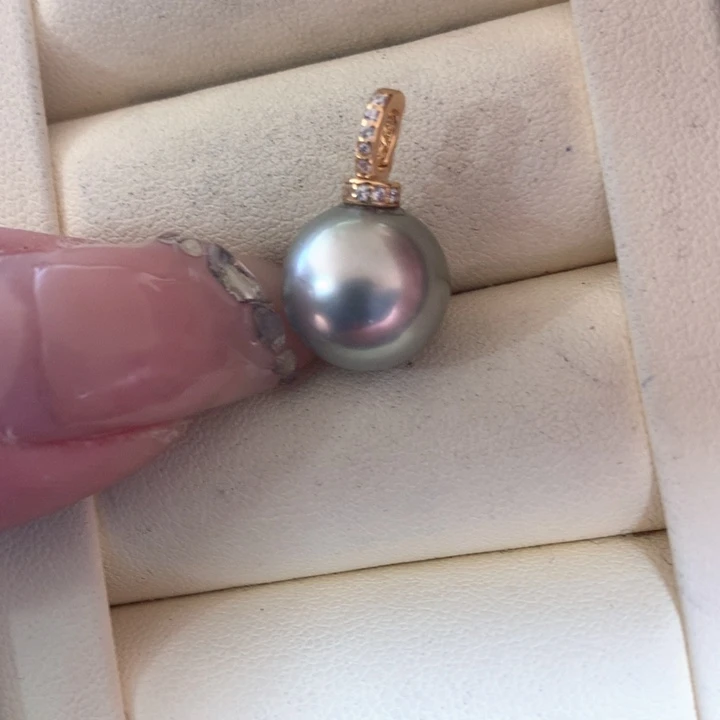 颈饰银S925镶嵌海水珍珠