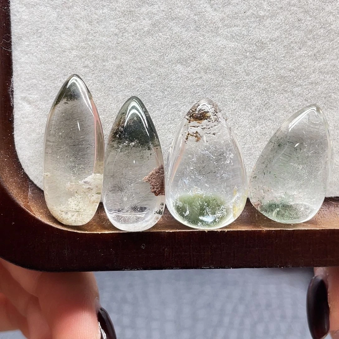 未镶嵌水晶珠宝半成品8幽灵水滴一组
