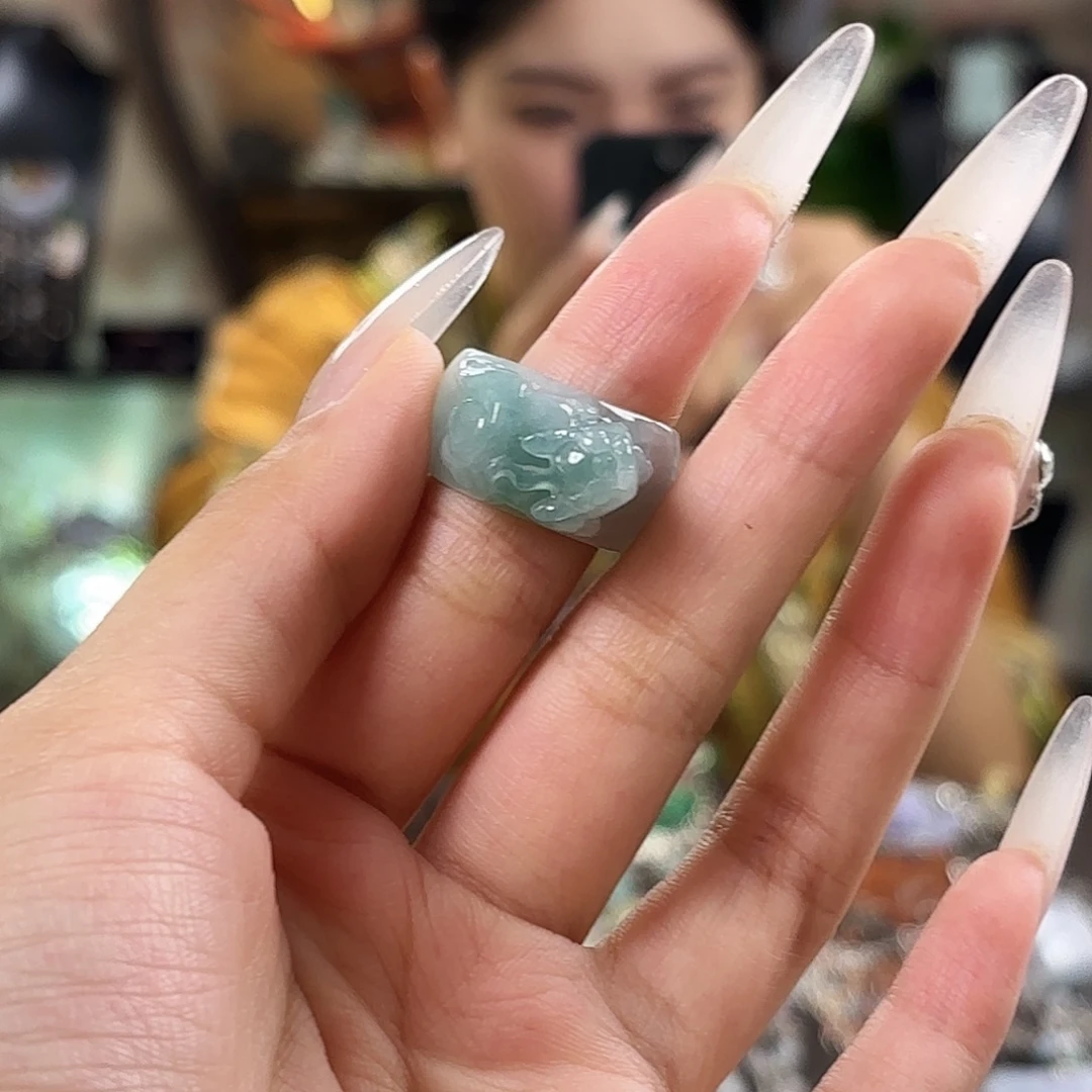 翡翠银S925镶嵌戒指