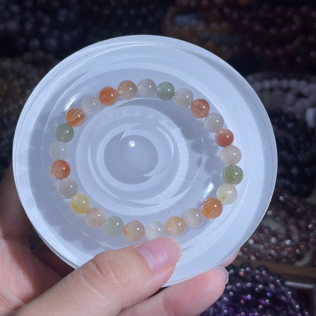 手链未镶嵌水晶彩兔毛
