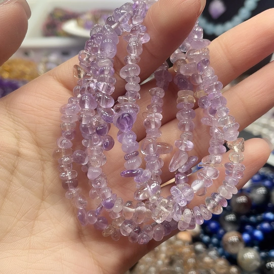 水晶手串未镶嵌 紫葡萄碎冰冰手串多样性发一