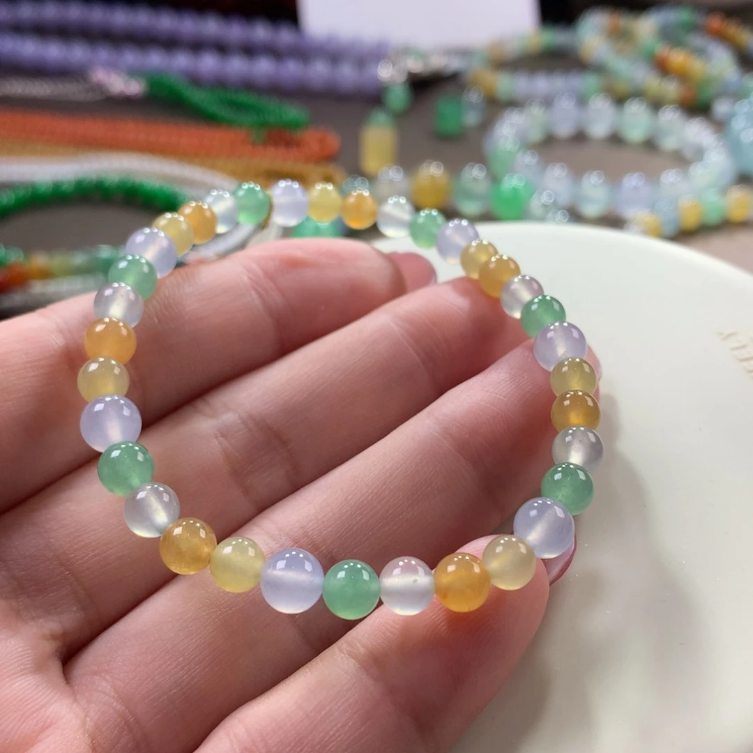 翡翠手链未镶嵌翡翠多宝卡5+